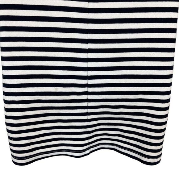 Tabitha Womens Striped Knit 3/4 Sleeve Stretch Cotton Dress Pockets Mini sz 6 - Picture 9 of 16